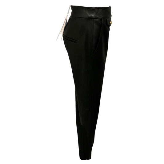Veronica Beard Black Lamb Leather Renzo Pant