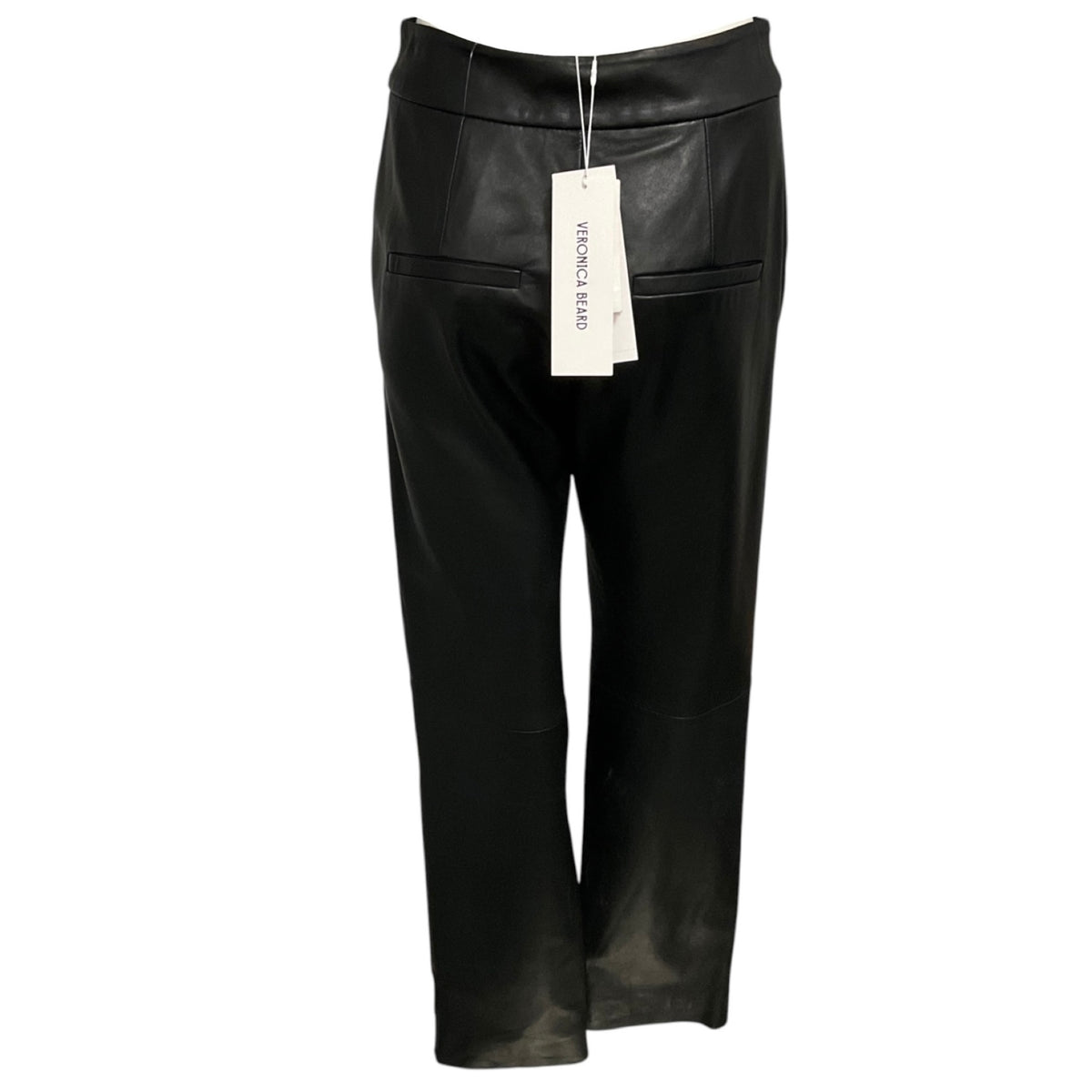 Veronica Beard Black Lamb Leather Renzo Pant