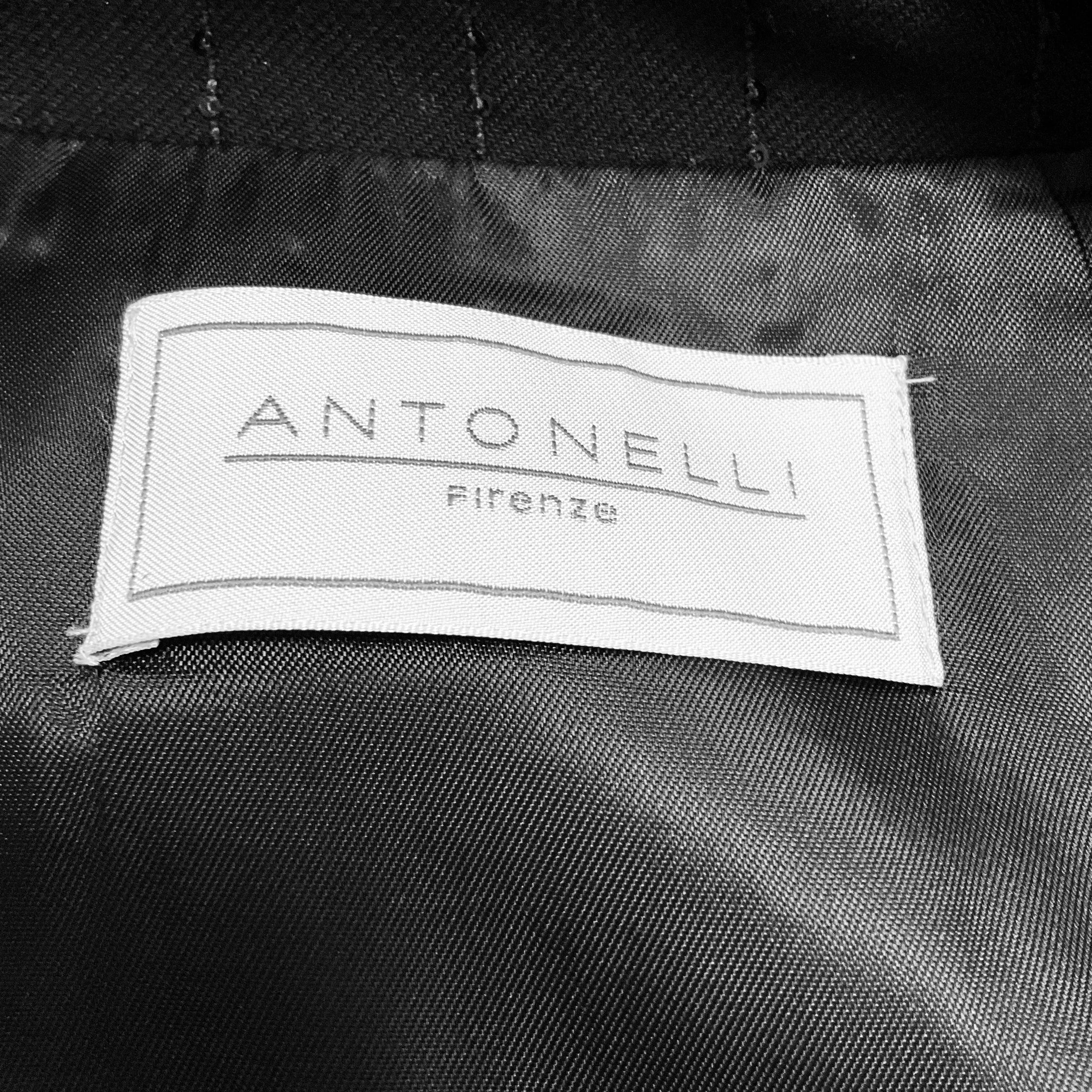 Antonelli Firenze Black Volga Sequined Full Zip Bomber Jacket