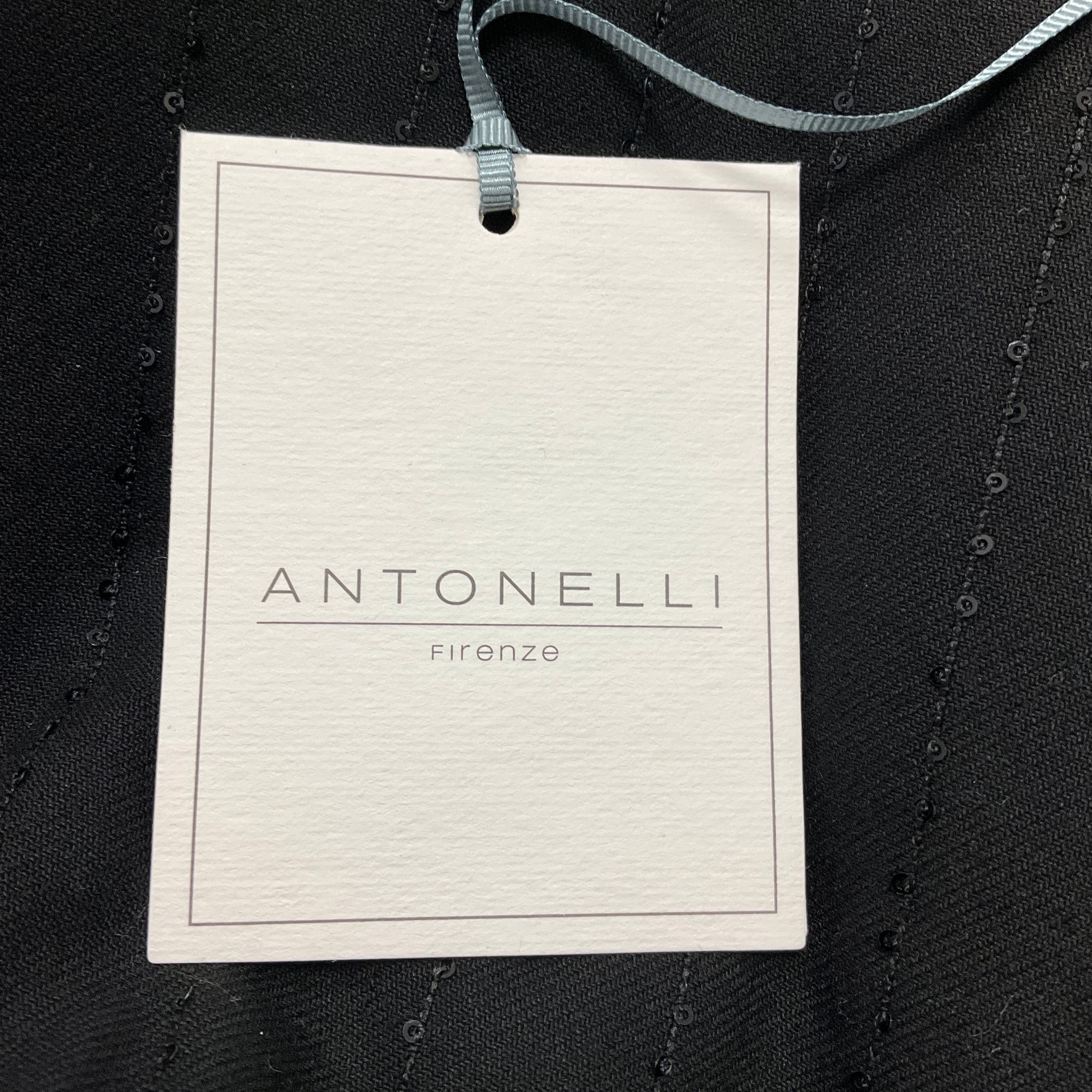 Antonelli Firenze Black Volga Sequined Full Zip Bomber Jacket