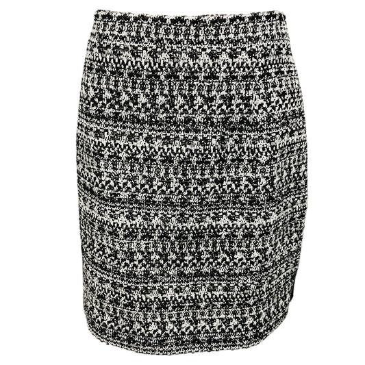 Alessandra Rich Black / White Sequin Tweed Mini Skirt