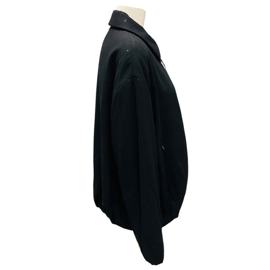 Antonelli Firenze Black Volga Sequined Full Zip Bomber Jacket