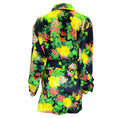 Load image into Gallery viewer, Richard Quinn Black Multi Floral Printed Belted Long Sleeved Button-down Silk Dress
