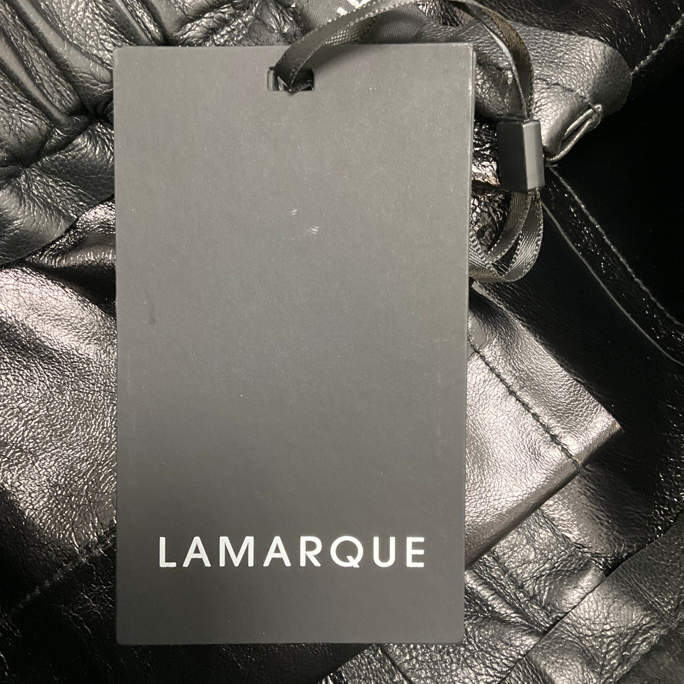 Lamarque Black Yaren Lamb Leather Pants