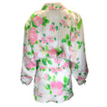 Load image into Gallery viewer, Richard Quinn White / Pink Multi Floral Printed Belted Long Sleeved Button-down Silk Dress

