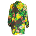 Load image into Gallery viewer, Richard Quinn Brown Multi Floral Printed Long Sleeved Button-down Silk Blouse
