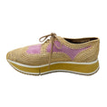 Load image into Gallery viewer, Robert Clergerie Natural / Pink Suede and Raffia Derby Platform Shoes
