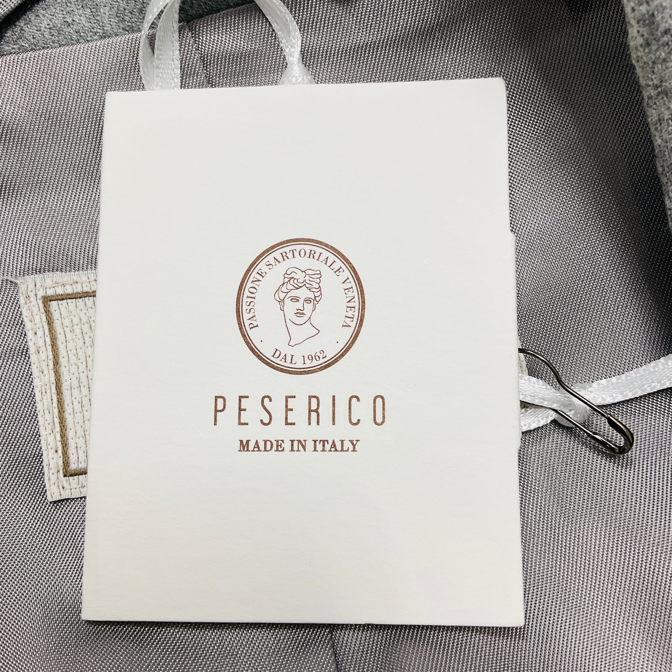 Peserico Grey Lurex Wool Flannel Blazer