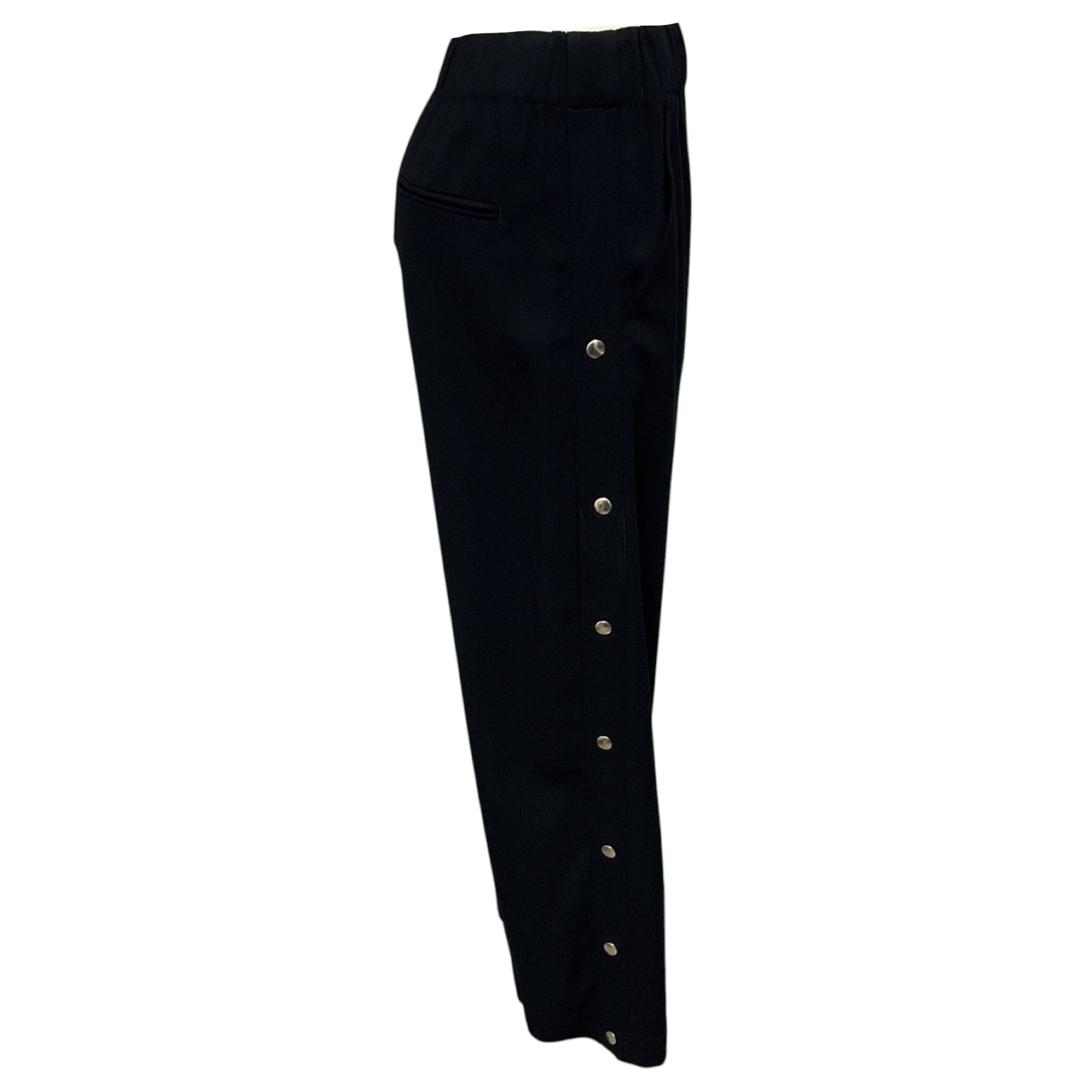 A.L.C. Navy Blue Wool Jackson Pants with Snap Buttons