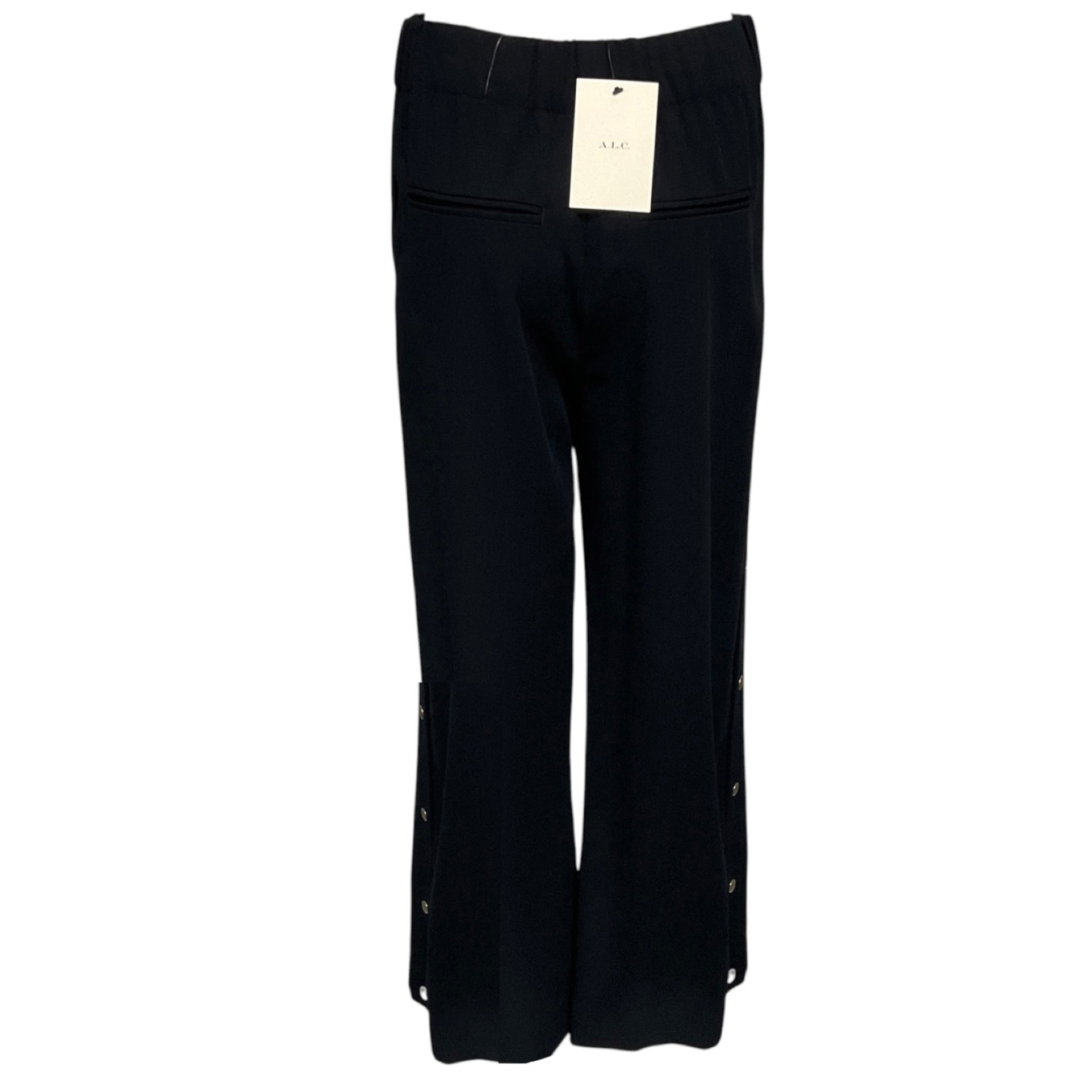 A.L.C. Navy Blue Wool Jackson Pants with Snap Buttons