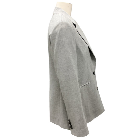 Peserico Grey Lurex Wool Flannel Blazer