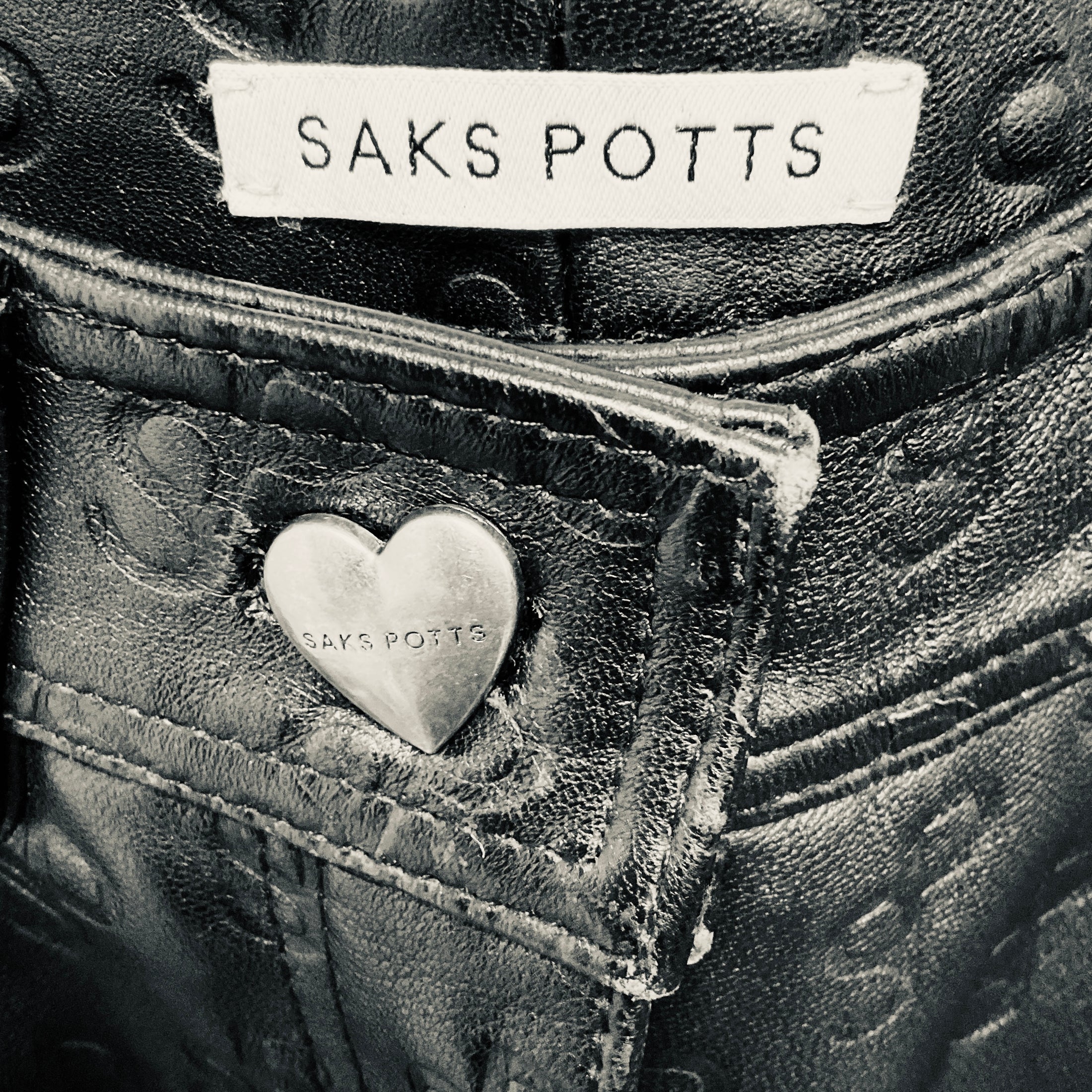 Saks Potts Black Lamb Leather Rosita Pants