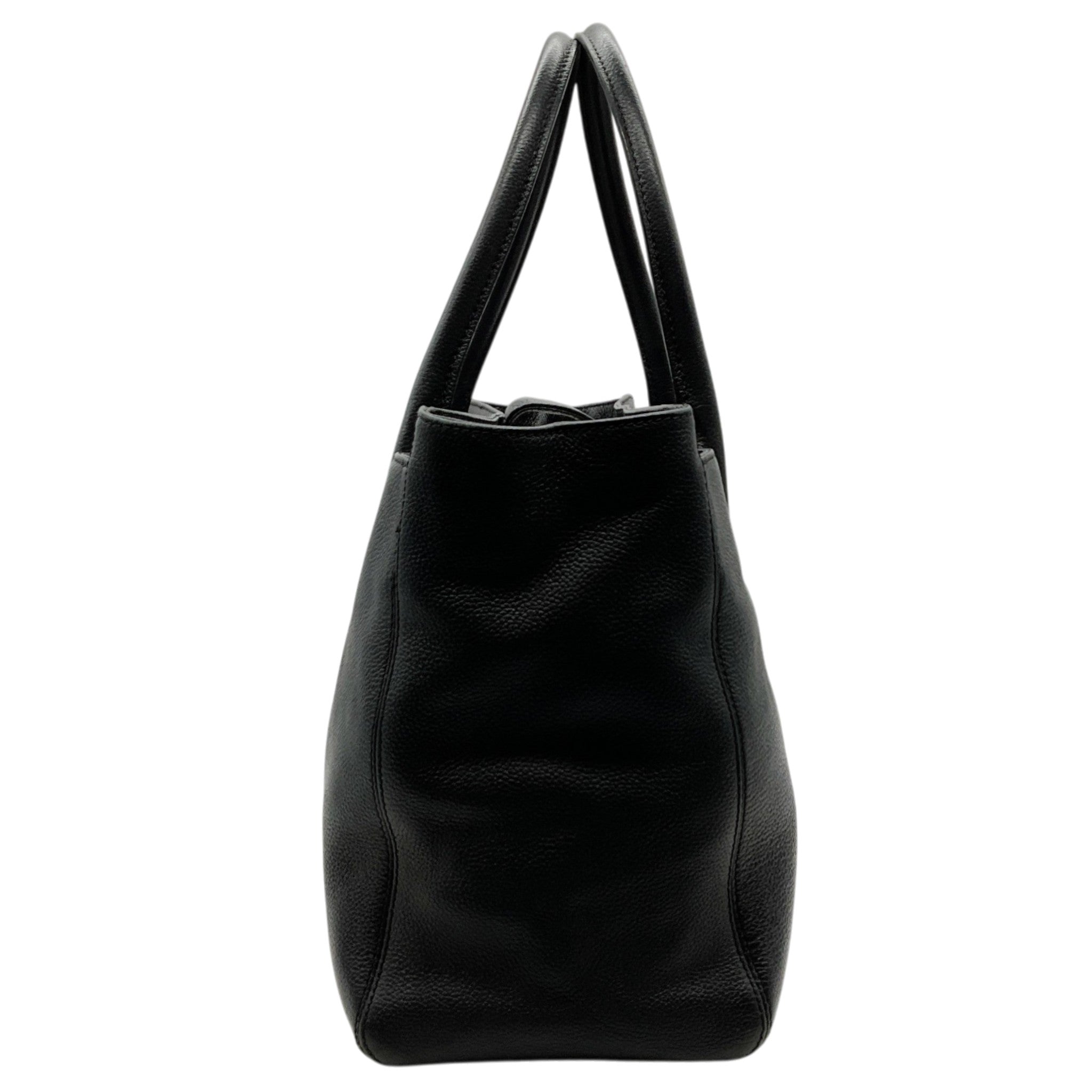 Chanel Black Leather Cerf Executive Tote Bag