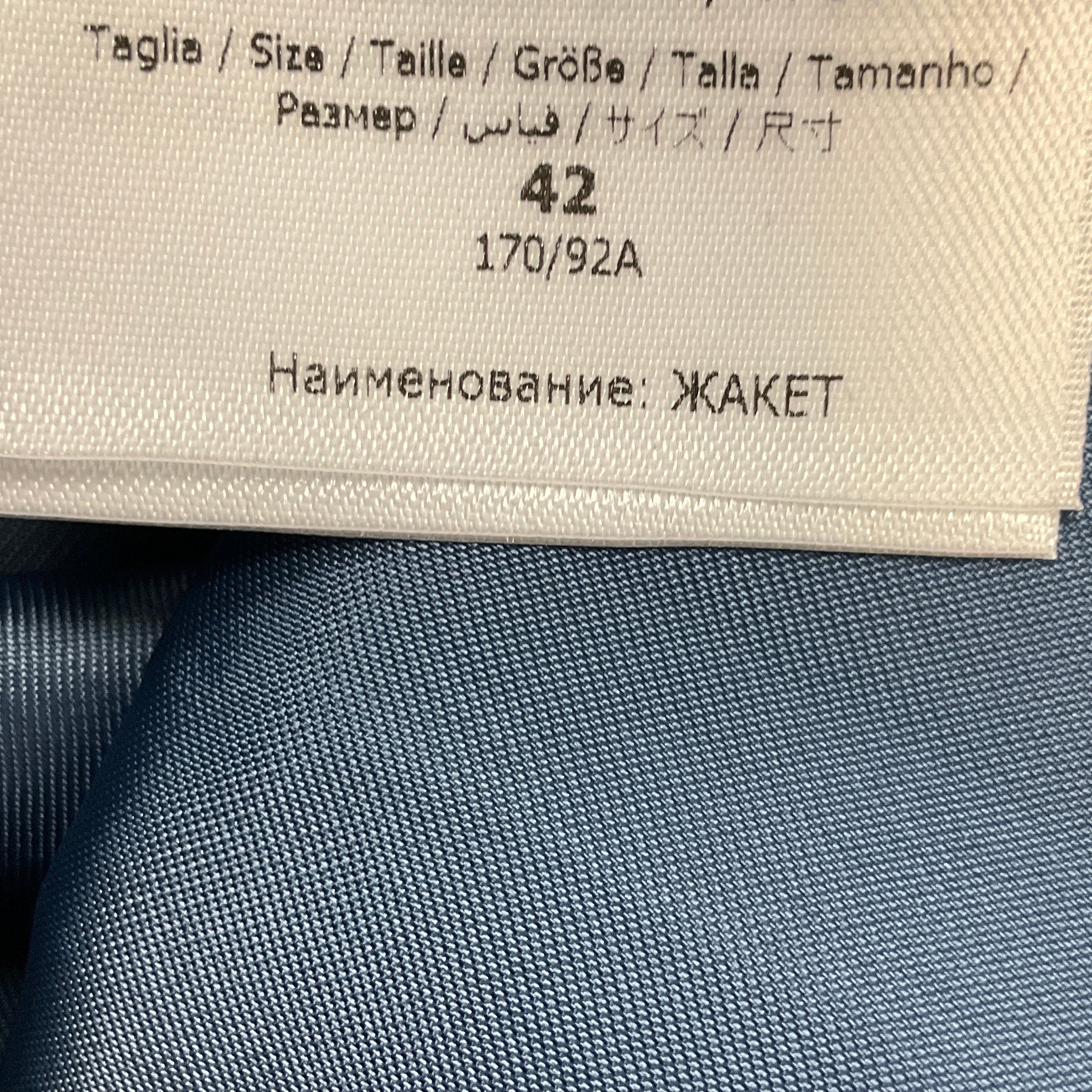 Ferragamo Denim Blue Wool Crepe Blazer