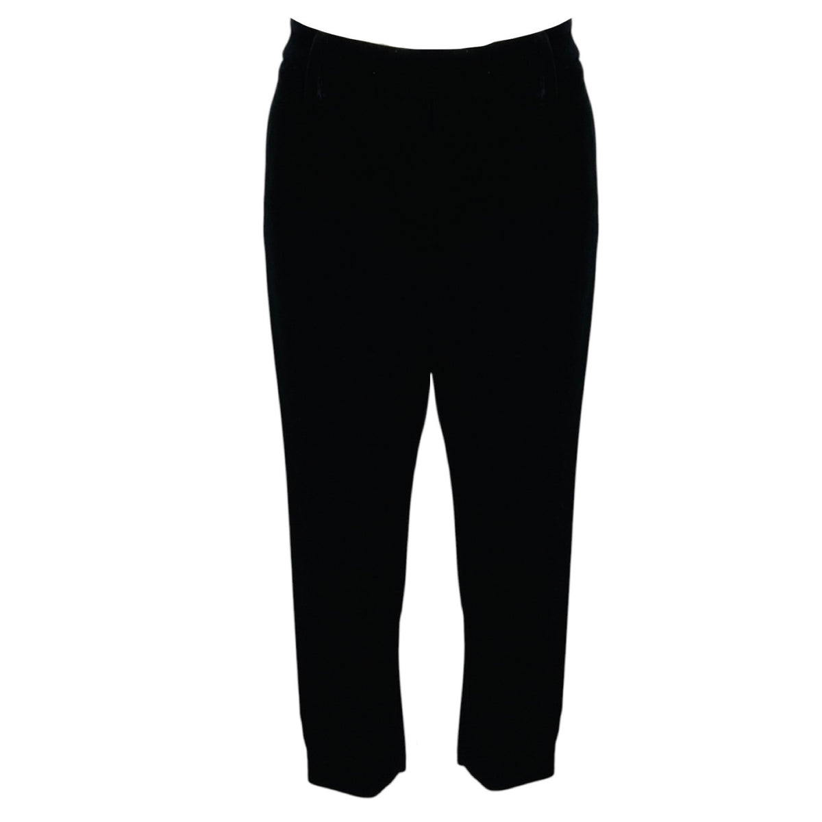 Brunello Cucinelli Black Velvet Trousers with Ankle Zippers