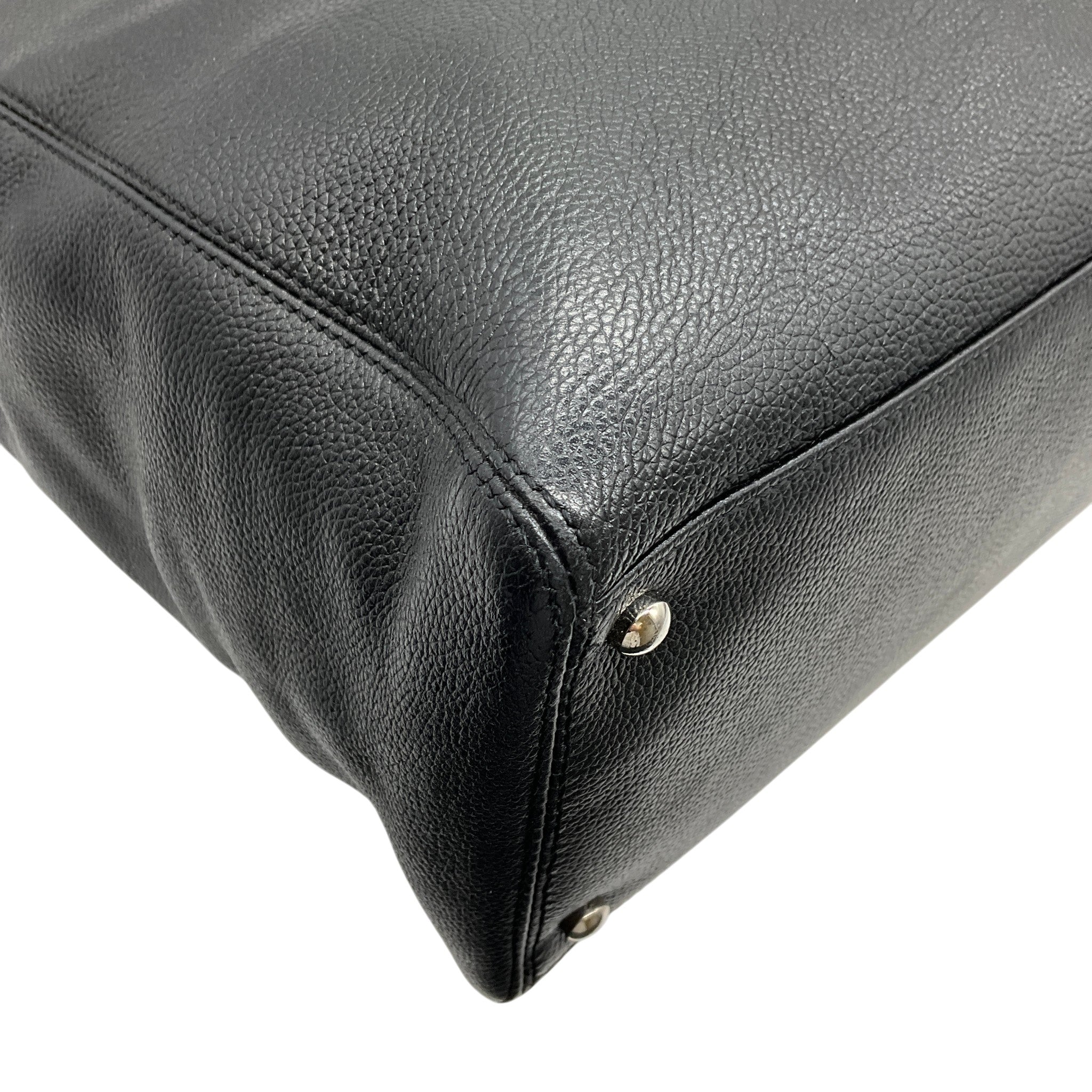 Chanel Black Leather Cerf Executive Tote Bag