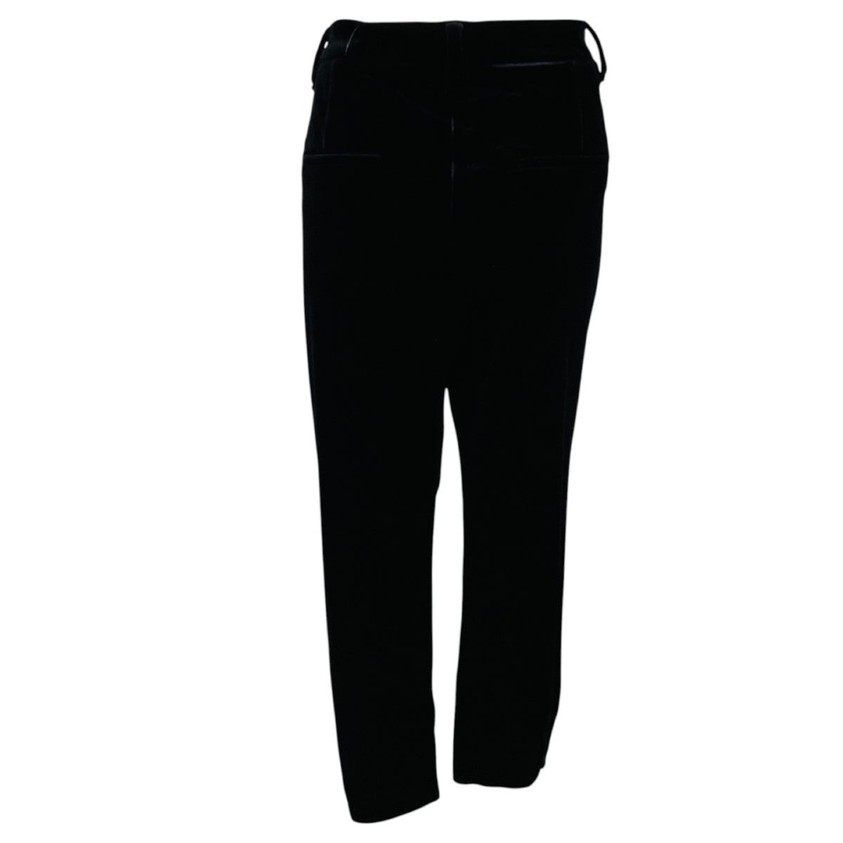Brunello Cucinelli Black Velvet Trousers with Ankle Zippers