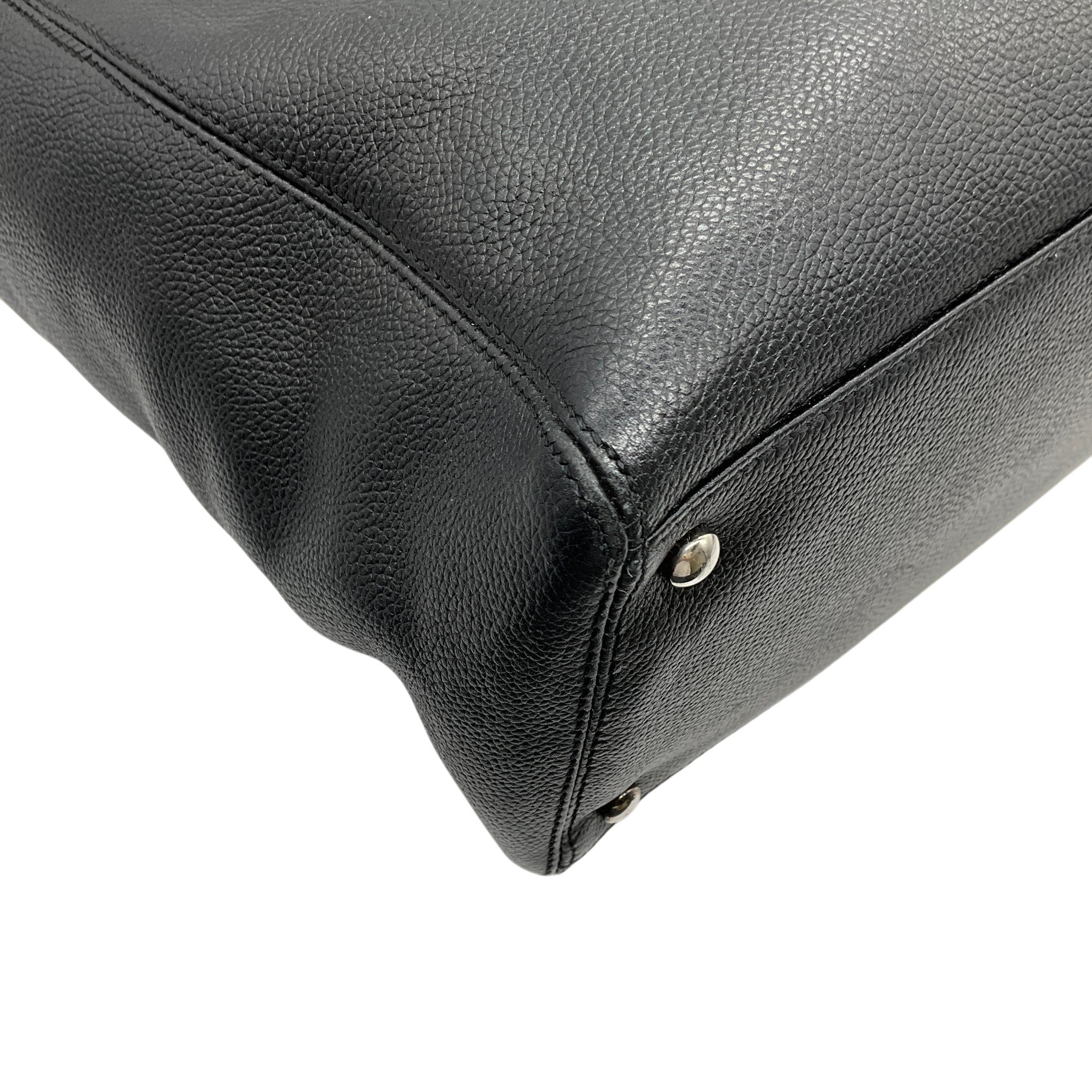 Chanel Black Leather Cerf Executive Tote Bag