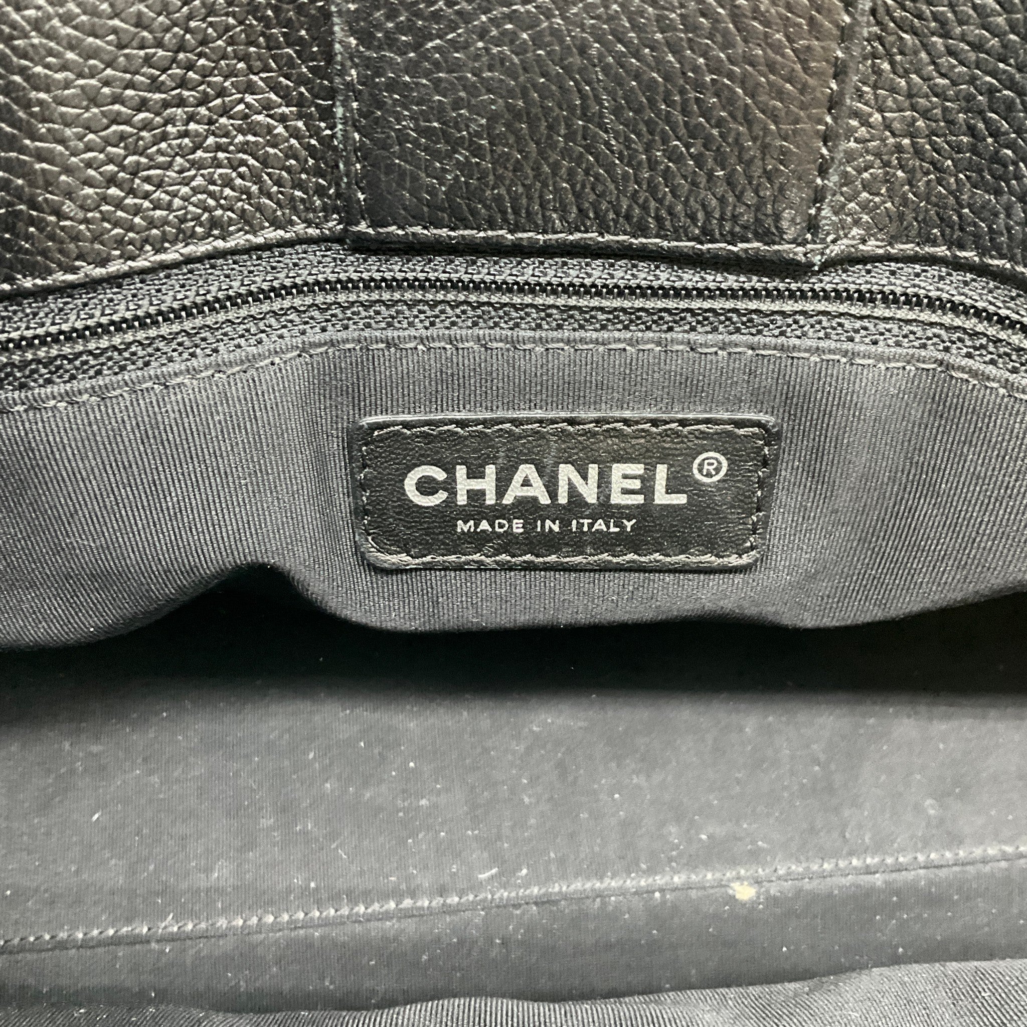 Chanel Black Leather Cerf Executive Tote Bag