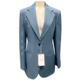 Load image into Gallery viewer, Ferragamo Denim Blue Wool Crepe Blazer
