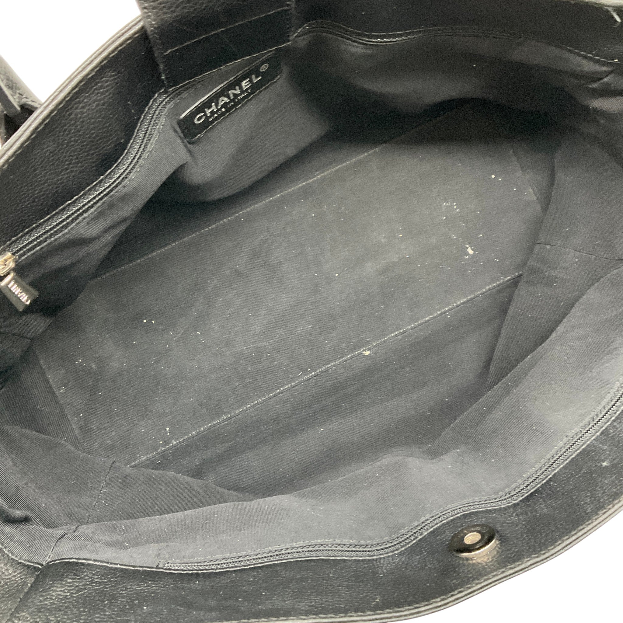 Chanel Black Leather Cerf Executive Tote Bag