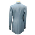 Load image into Gallery viewer, Ferragamo Denim Blue Wool Crepe Blazer
