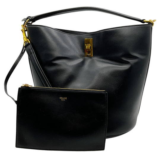 Celine Black Leather Bucket 16 Bag
