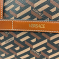 Load image into Gallery viewer, Versace Black / Brown La Greca Signature Monogram Canvas & Leather Tote Bag

