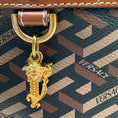 Load image into Gallery viewer, Versace Black / Brown La Greca Signature Monogram Canvas & Leather Tote Bag
