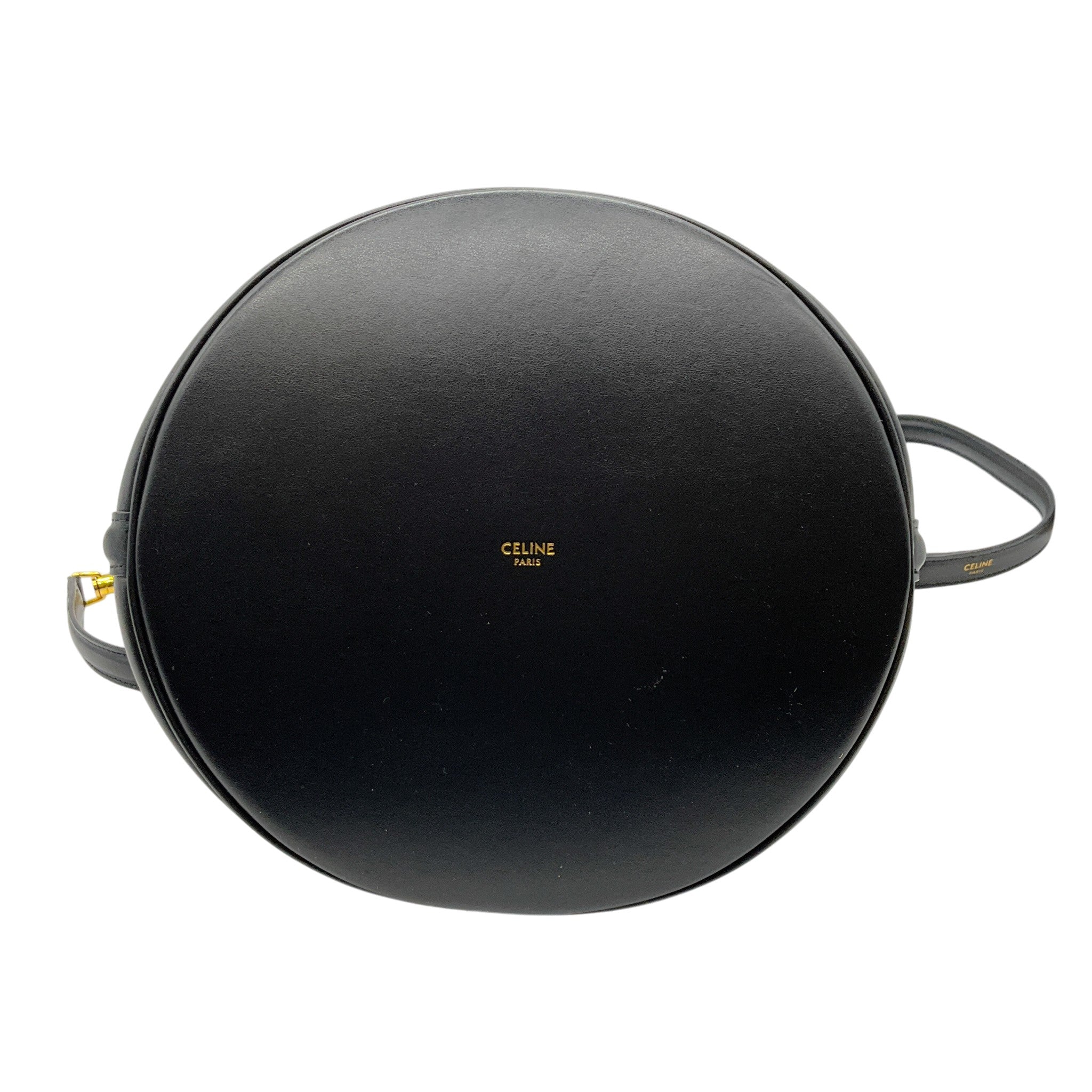 Celine Black Leather Bucket 16 Bag