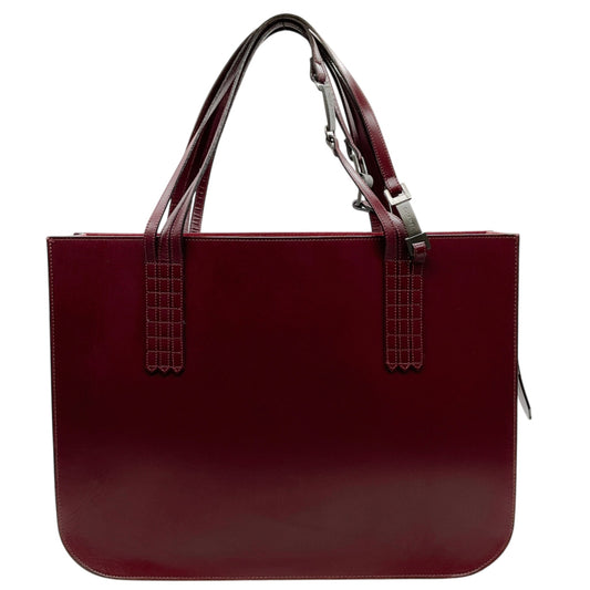 Chanel Vintage Burgundy Leather Shopper Tote
