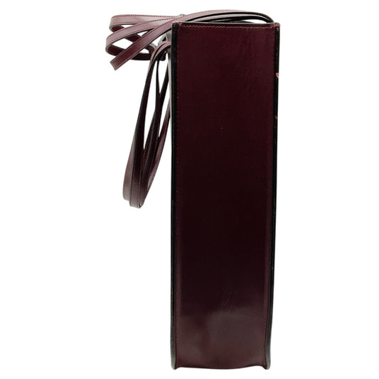 Chanel Vintage Burgundy Leather Shopper Tote