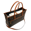 Load image into Gallery viewer, Versace Black / Brown La Greca Signature Monogram Canvas & Leather Tote Bag
