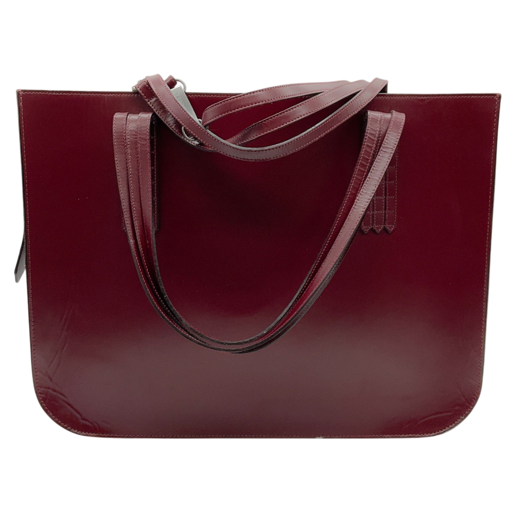 Chanel Vintage Burgundy Leather Shopper Tote