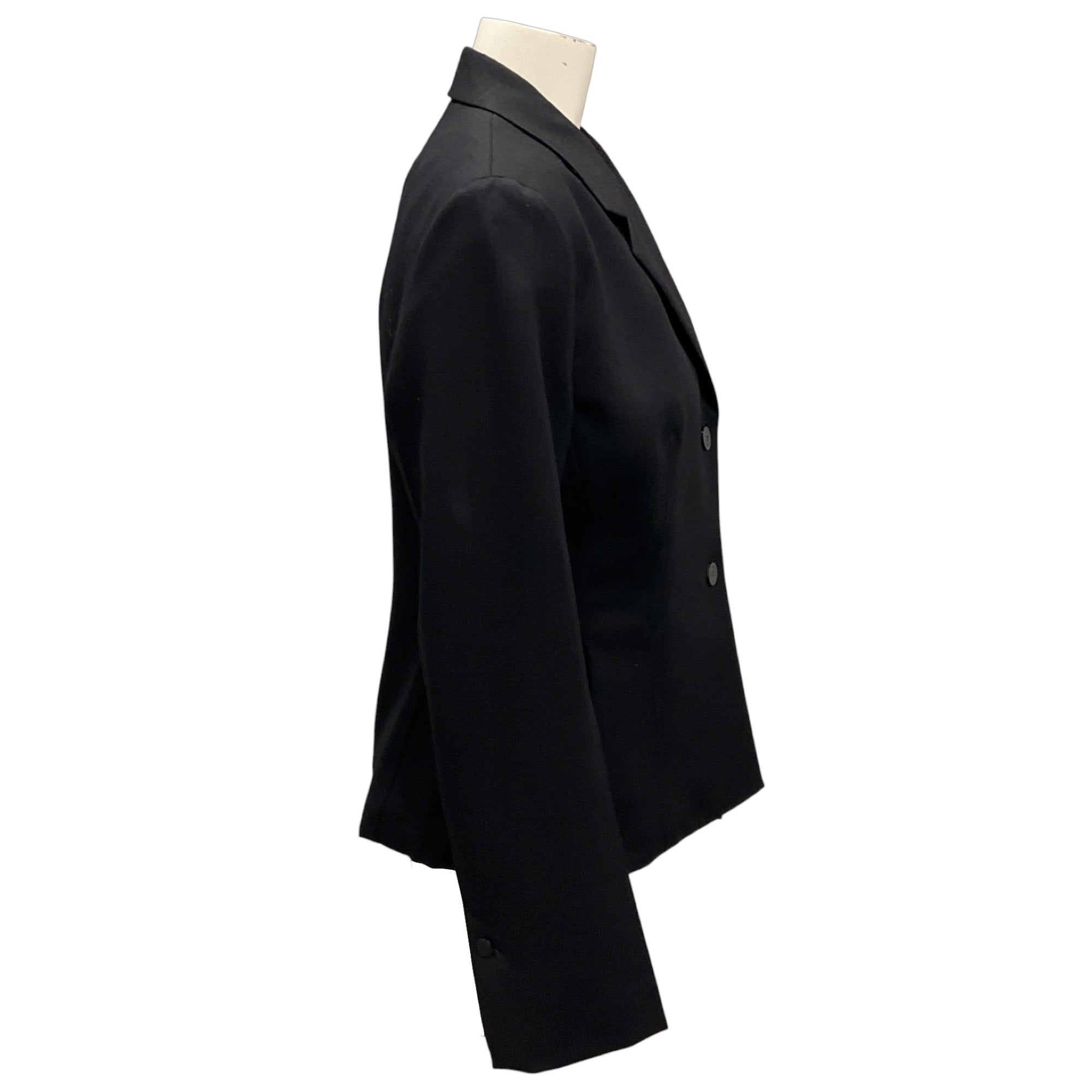 Ferragamo Black Tailored Two Way Wool Suit Jacket