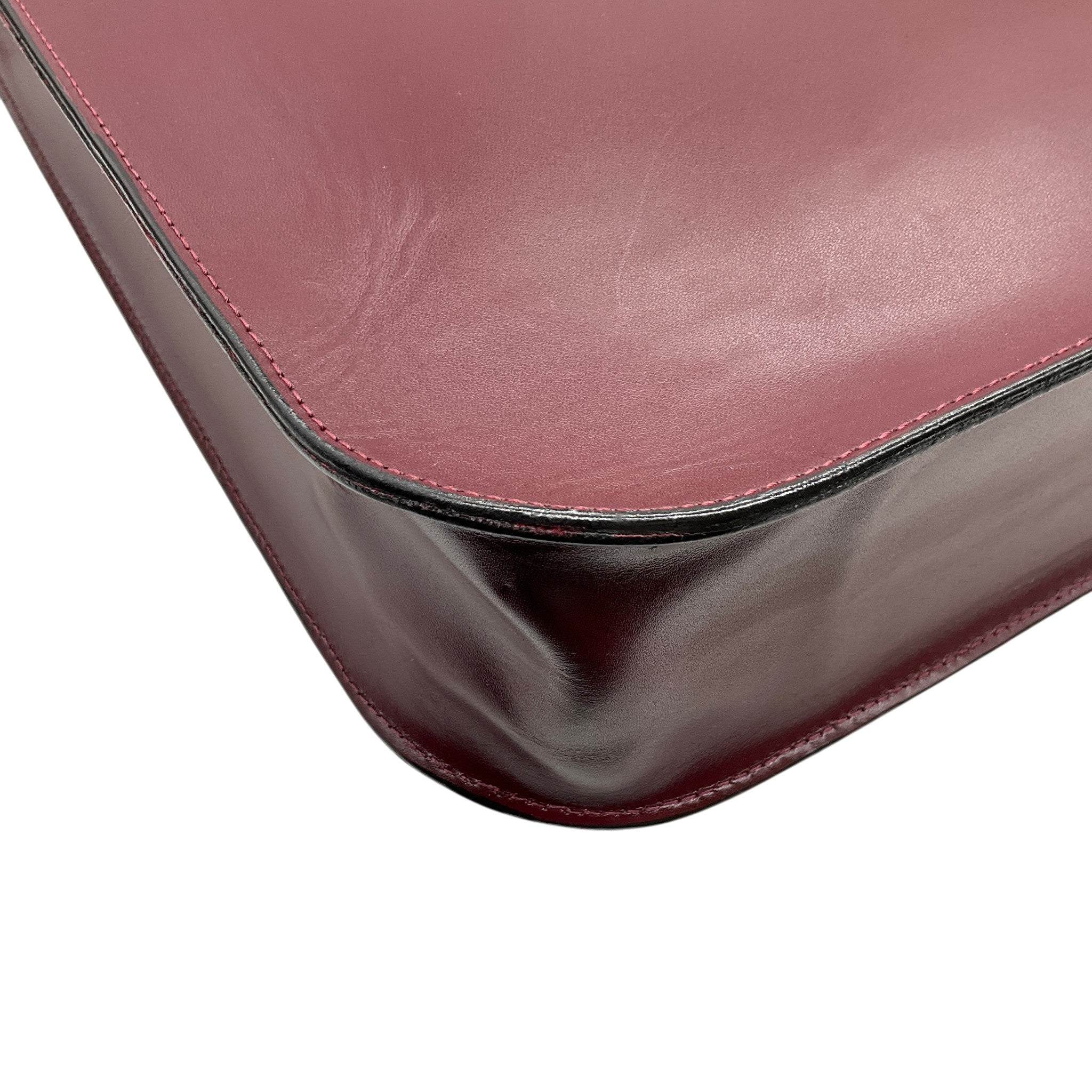 Chanel Vintage Burgundy Leather Shopper Tote