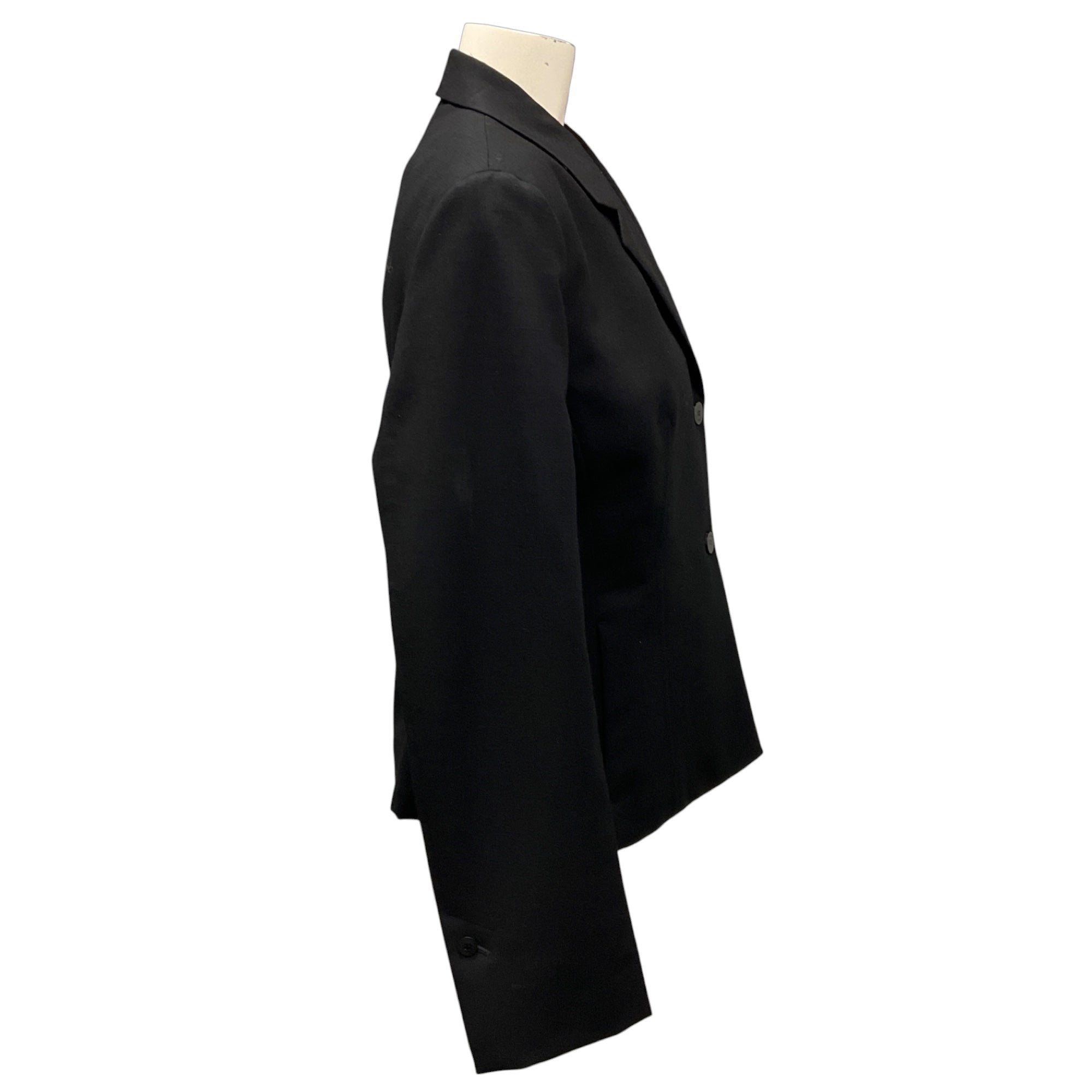 Ferragamo Black Tailored Two Way Wool Suit Jacket