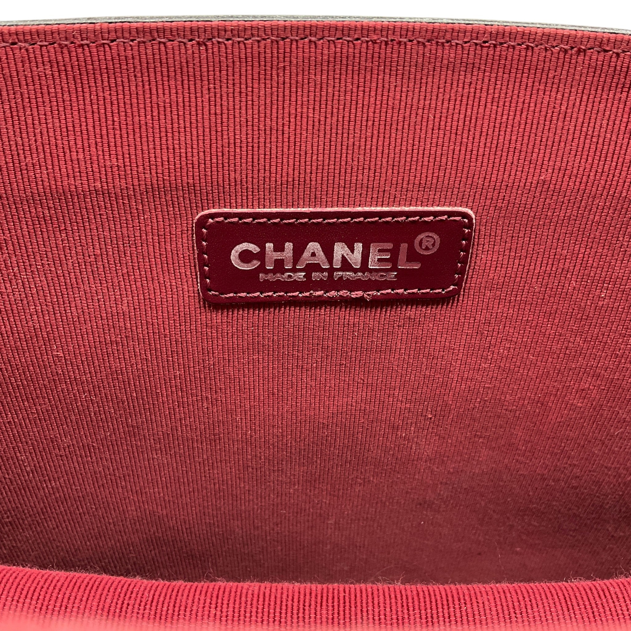 Chanel Vintage Burgundy Leather Shopper Tote