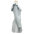 Load image into Gallery viewer, LoveShackFancy Seashell Blue Ruffled Cashmere Knit Bedine Dress
