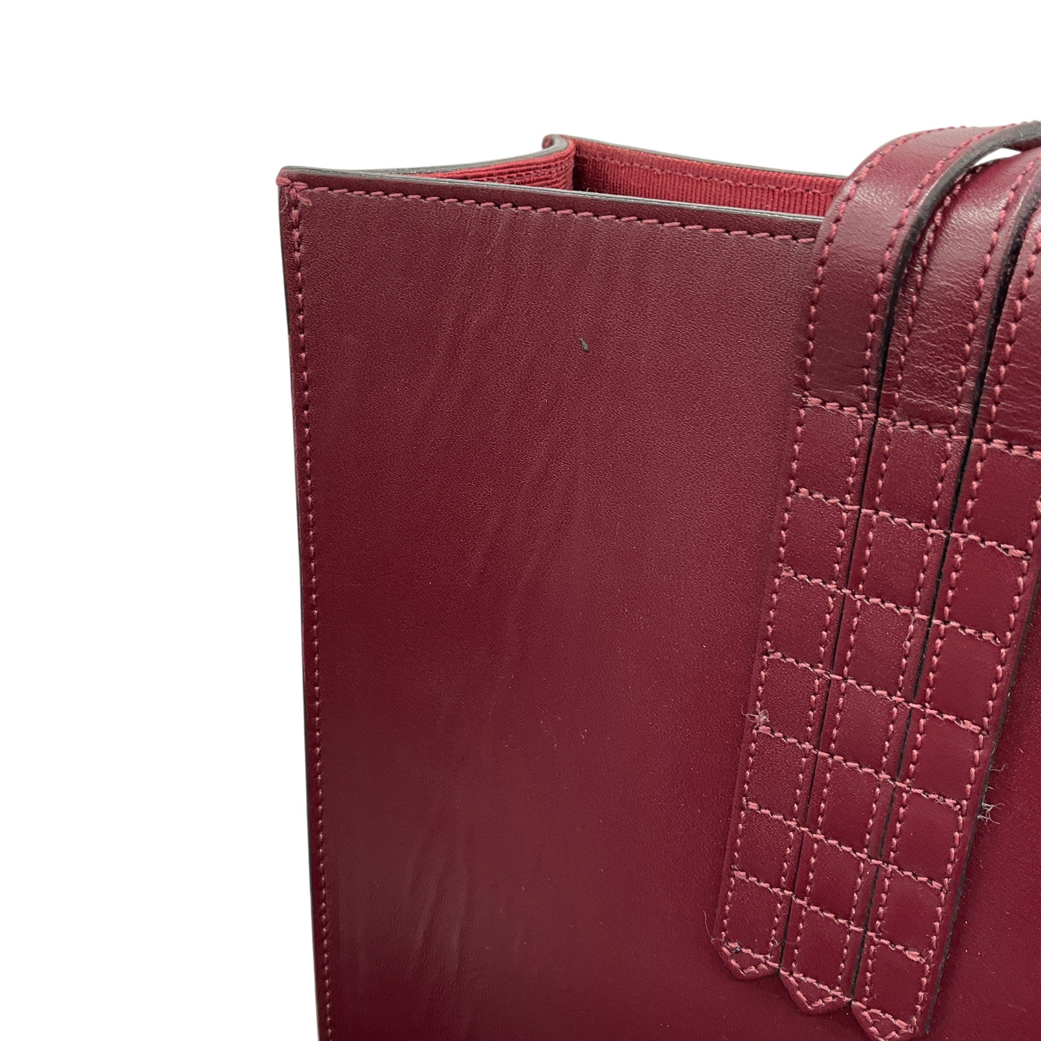 Chanel Vintage Burgundy Leather Shopper Tote