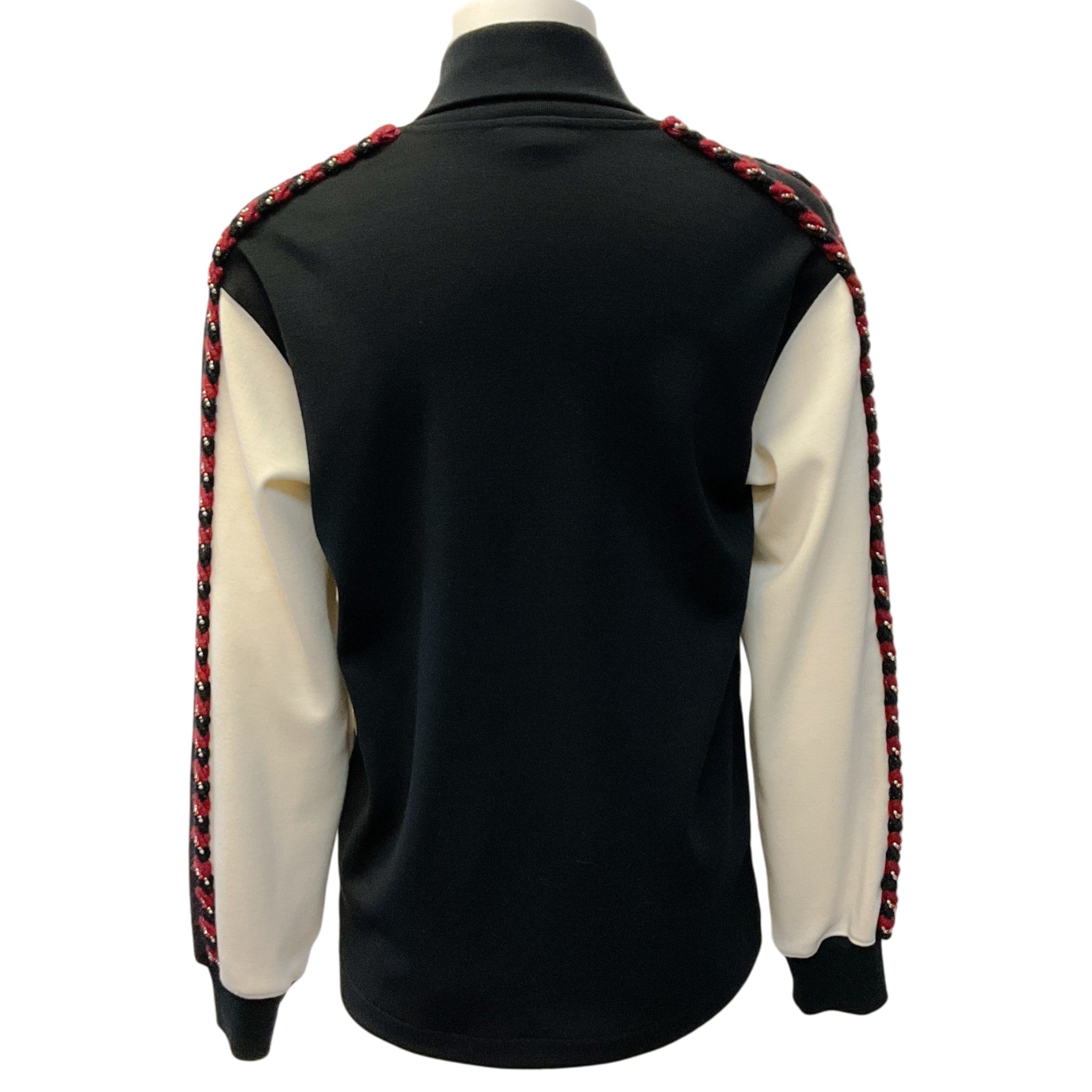 Chanel 2023 Black / Ivory Wool CC Embellished Top