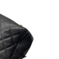 Load image into Gallery viewer, Chanel Vintage Black Quilted Caviar Leather CC Logo Embossed Small Tote Handbag with Gold Hardware
