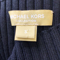 Load image into Gallery viewer, Michael Kors Collection Black Bateau Neck Fitted and Flared Merino Wool Ribbed Knit Dress
