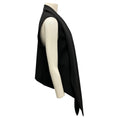 Load image into Gallery viewer, Ferragamo Black Tailored Scarf Detail Wool Vest
