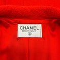 Load image into Gallery viewer, Chanel Vintage 1992 Red Wool Tweed Jacket with Attached Scarf
