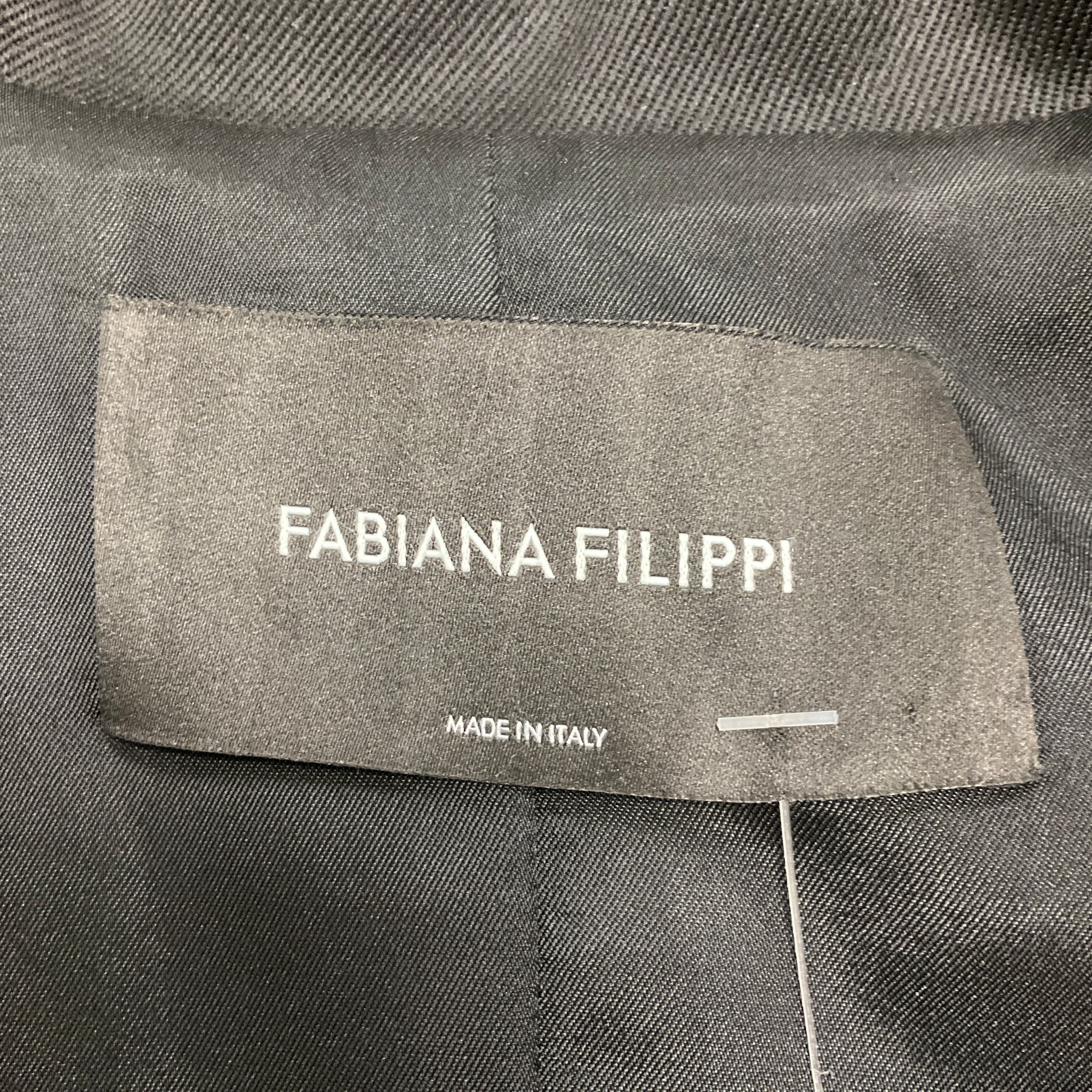 Fabiana Filippi Black Wool Twill Blazer