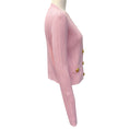Load image into Gallery viewer, Balmain Pink Ribbed Knit V Neck Cardigan with Gold Buttons
