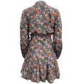 Load image into Gallery viewer, Chufy Navy Blue Multi Floral Button Front Dress

