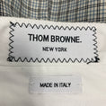Load image into Gallery viewer, Thom Browne White / Black / Blue Check Wool Midi Classic Pleated Skirt
