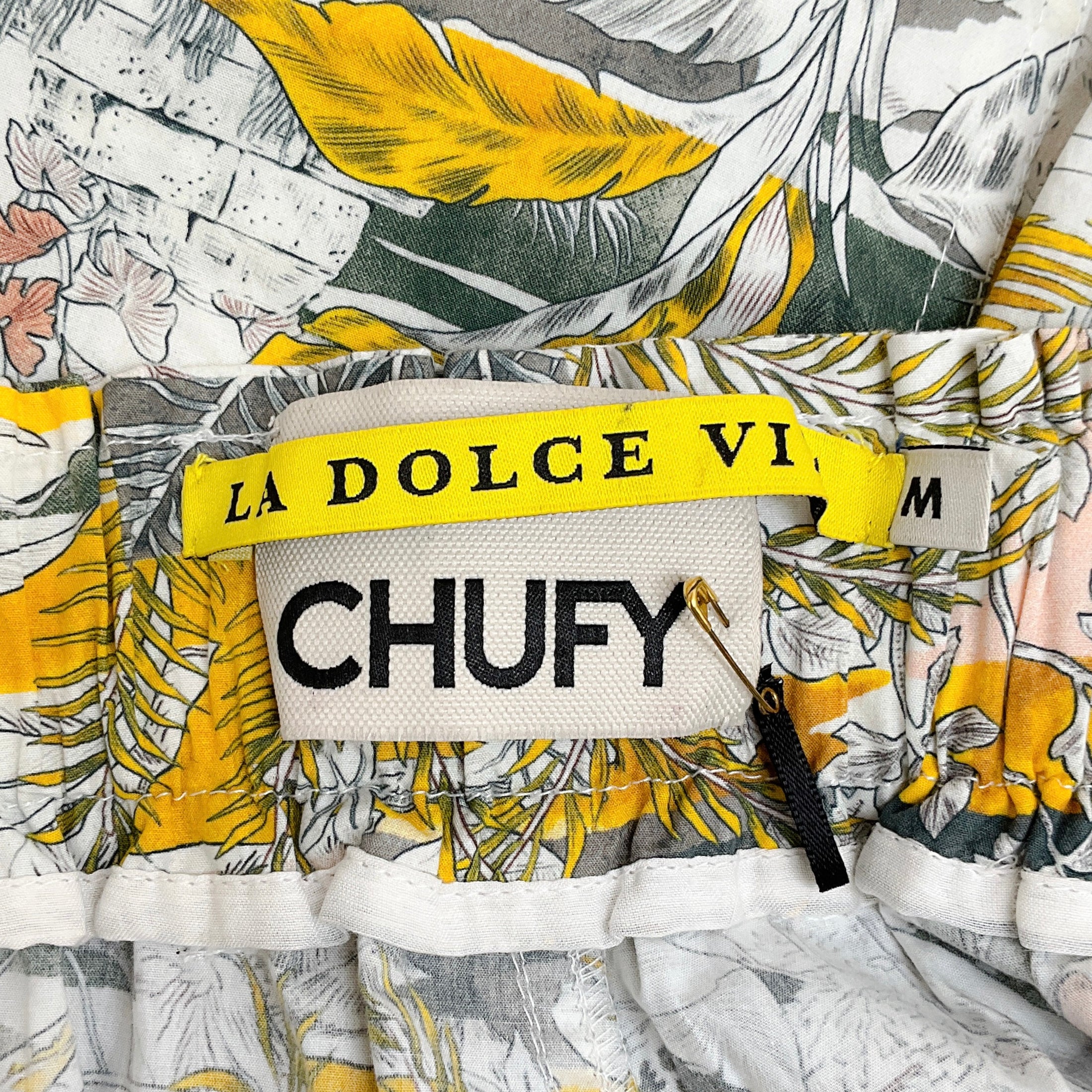 Chufy Ivory Multi Cotton Shorts